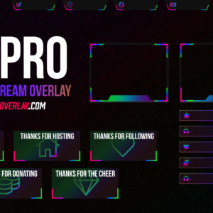 VX Pro – Animated Chroma Twitch Overlay