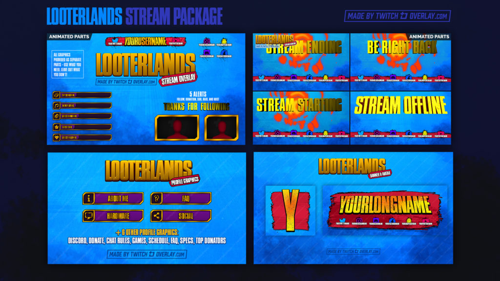 borderlands 3 stream package - Twitch Overlay