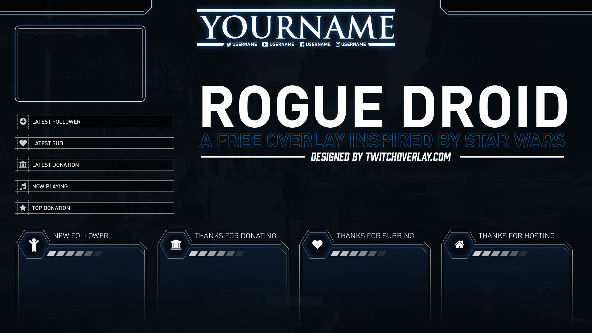 Rogue Droid Free Star Wars Twitch Overlay