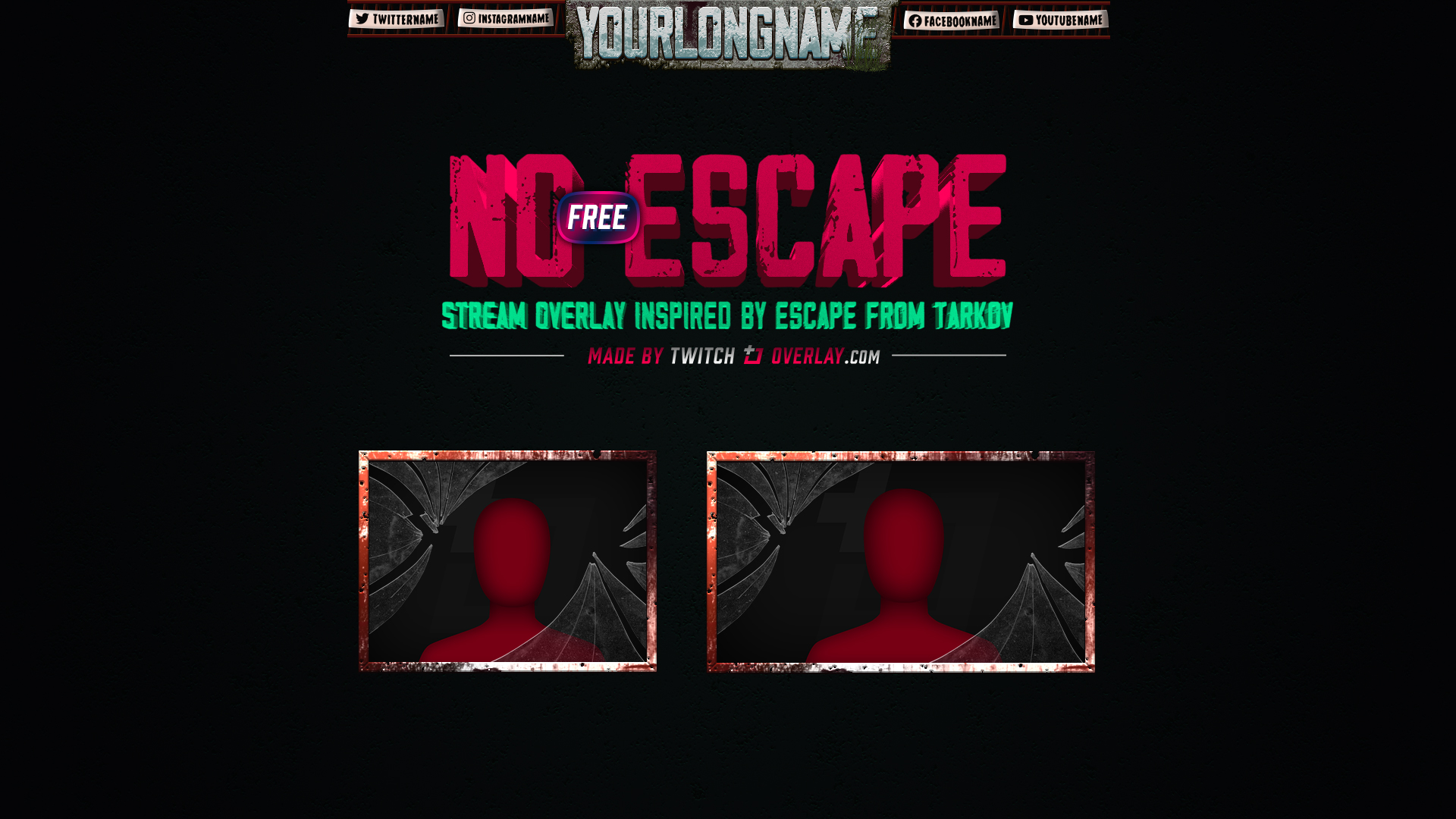 Free Stream Overlays Templates Obs Streamlabs Twitch - roblox stream overlay template