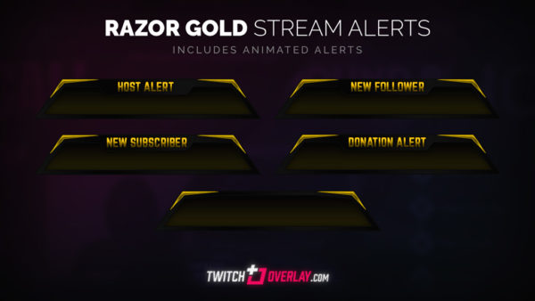 Razor Gold – Free Gold Twitch Alerts