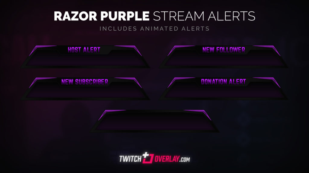 free purple twitch alerts - Twitch Overlay