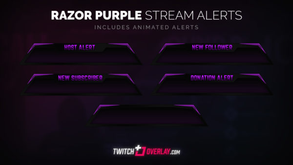 free purple twitch alerts