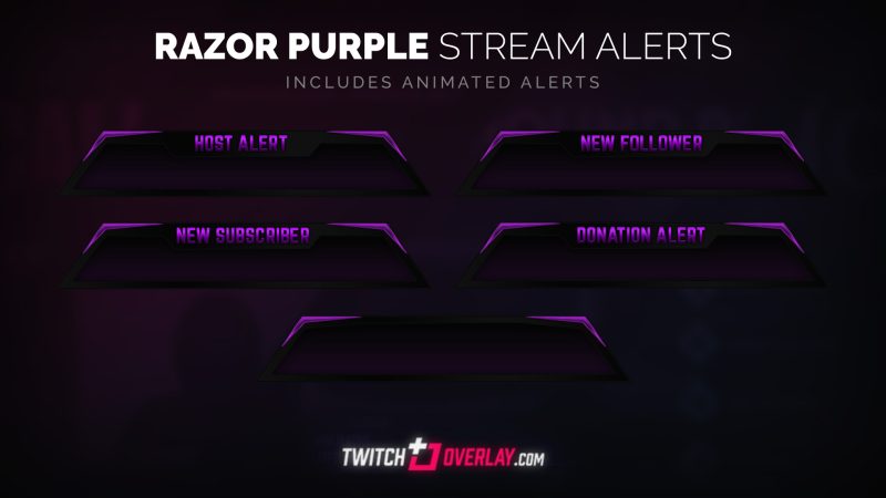 Razor Purple – Free Purple Twitch Alerts