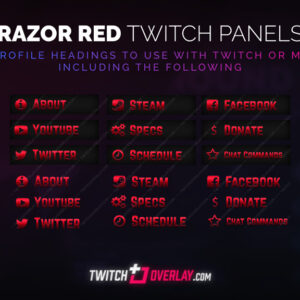 Razor Red Twitch Panels