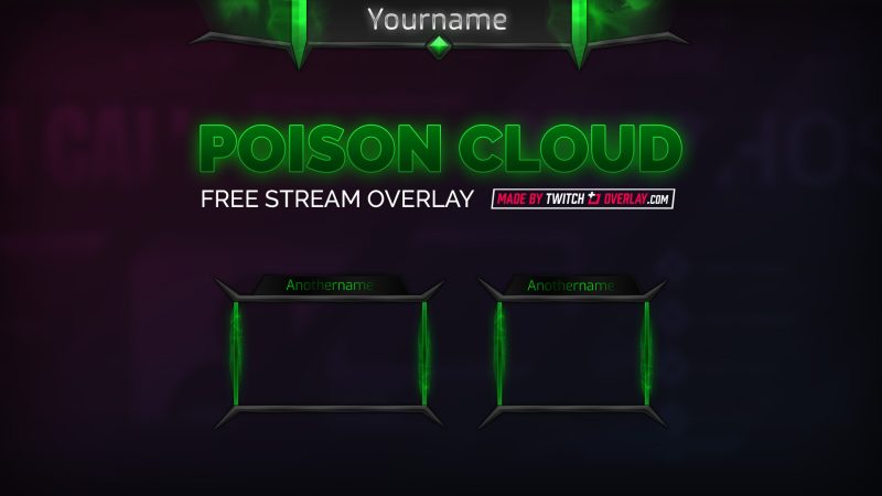 Poison Cloud – Free Green Stream Overlay