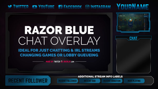 blue chat overlay