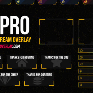 VX Pro Yellow – Animated Yellow Twitch Overlay