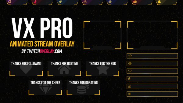 animated yellow twitch overlay