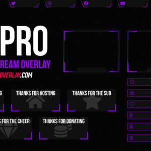VX Pro Purple – Animated Purple Twitch Overlay