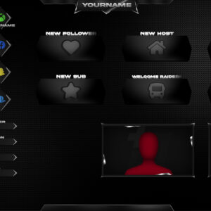 Carbon – Grey Twitch Overlay