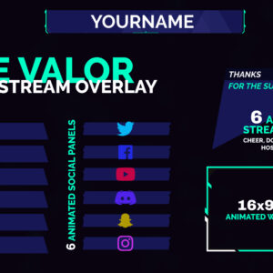 Pure Valor – Green Valorant Twitch Overlay