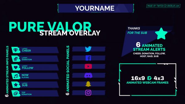 green valorant twitch overlay