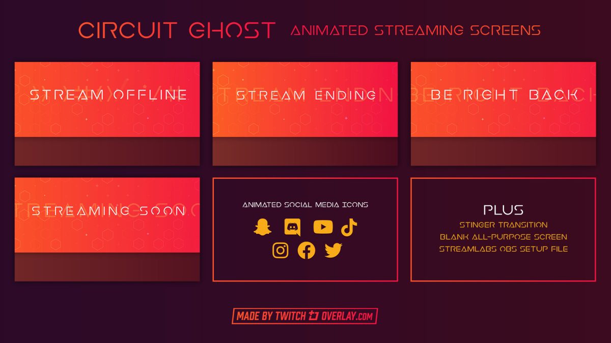red streaming soon & brb screens