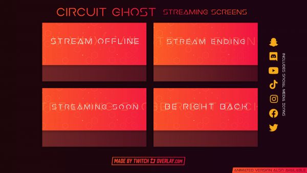 Circuit Ghost – Free Red Streaming Soon & BRB Screens