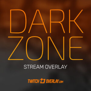 Dark Zone – Free Orange & Grey Twitch Overlay