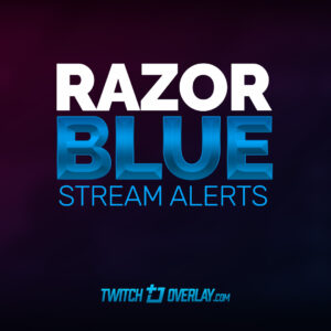 Razor Blue – Free Blue Twitch Alerts