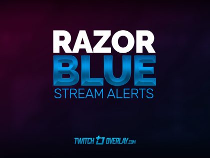 Razor Blue – Free Blue Twitch Alerts
