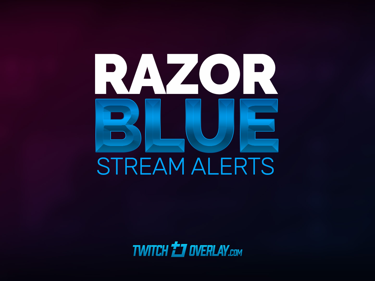 Razor Blue – Free Blue Twitch Alerts
