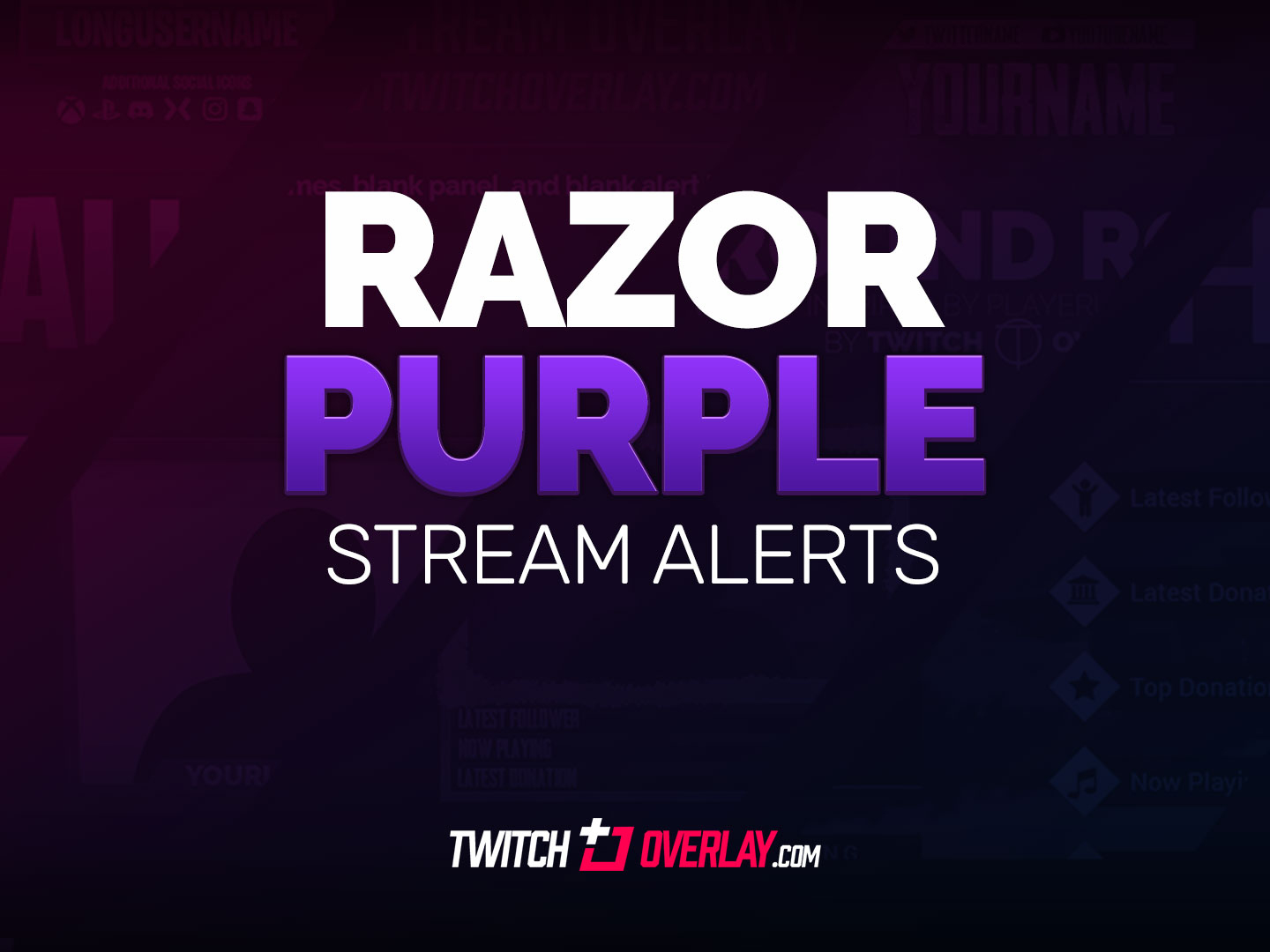 Razor Purple – Free Purple Twitch Alerts