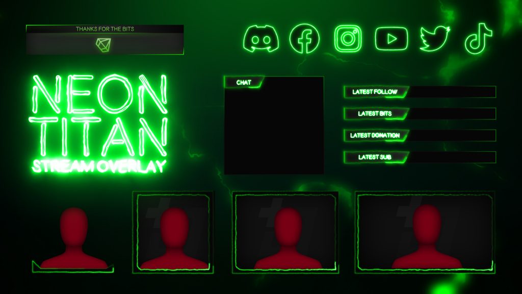 neon green twitch overlay - Twitch Overlay