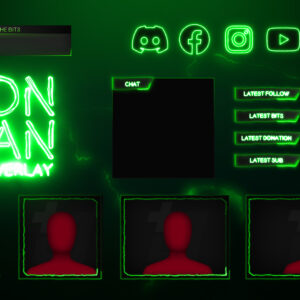 Neon Titan – Neon Green Twitch Overlay