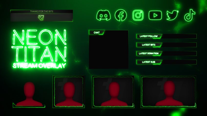 neon green twitch overlay