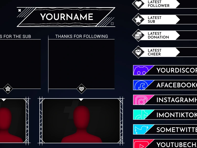 Ghost Rising Deluxe – Minimal Twitch Overlay Package