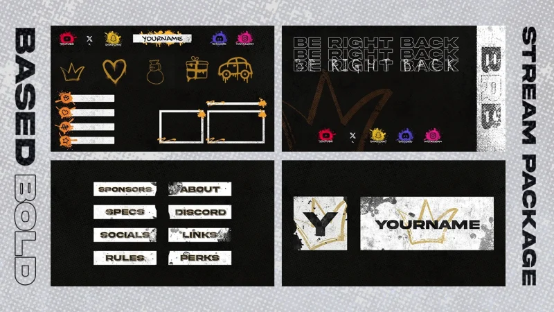 Based Bold – Spray Paint Twitch Overlay
