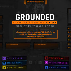 Grounded – Weathered Metal Twitch Overlay