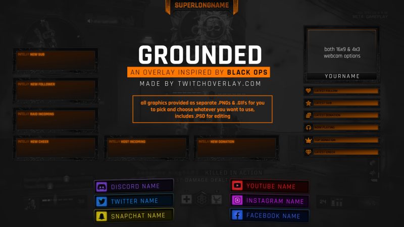 black ops stream overlay